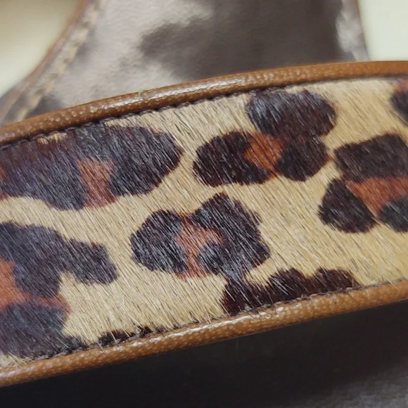 Preloved Franco Sarto Leopard Print Heeled Sandals Size 9 - Picture 6 of 8